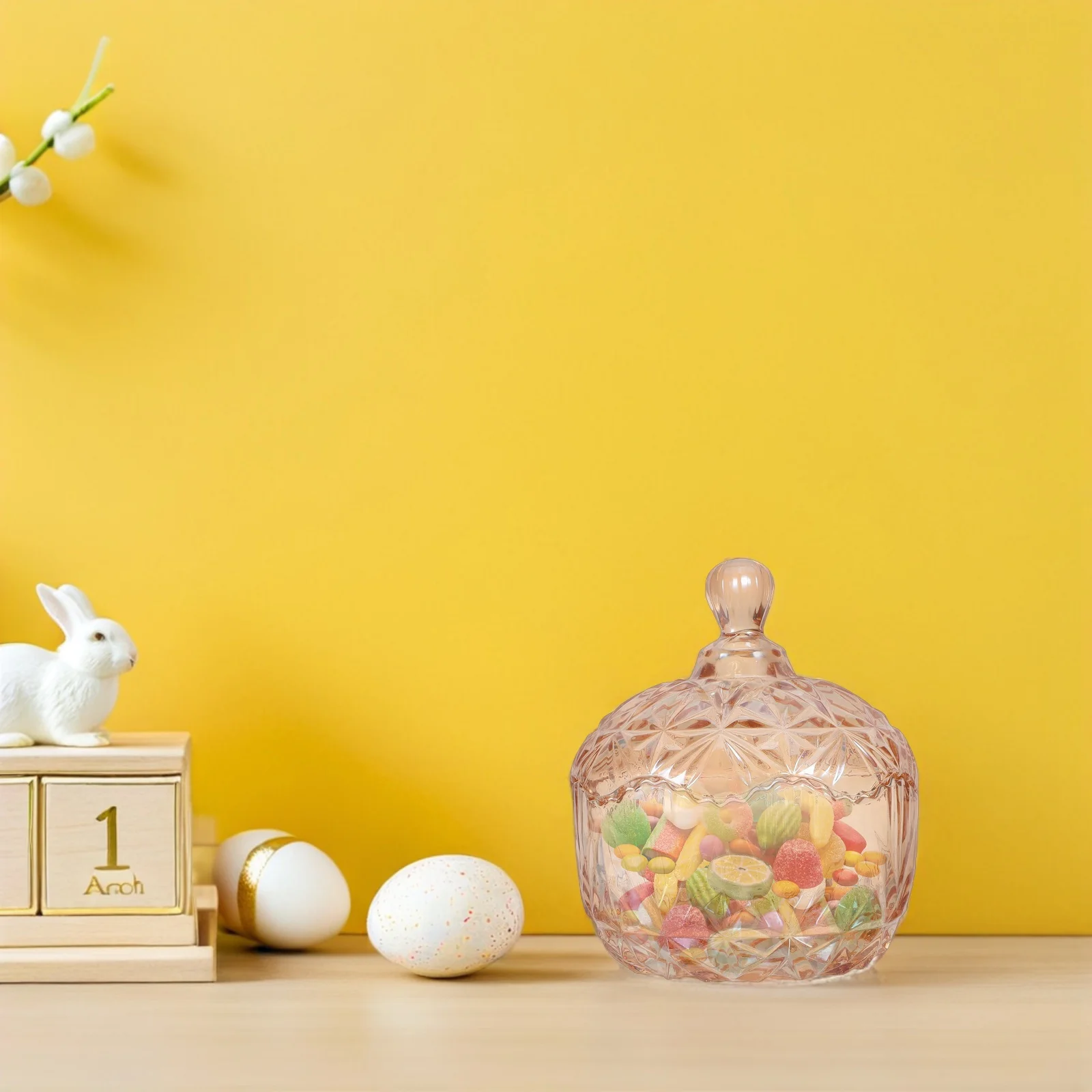 

260ml Glass Candy Jar Airtight Sweet Jars Empty Biscuit Container Kitchen Decorative Sugar Bowl Storage Canister