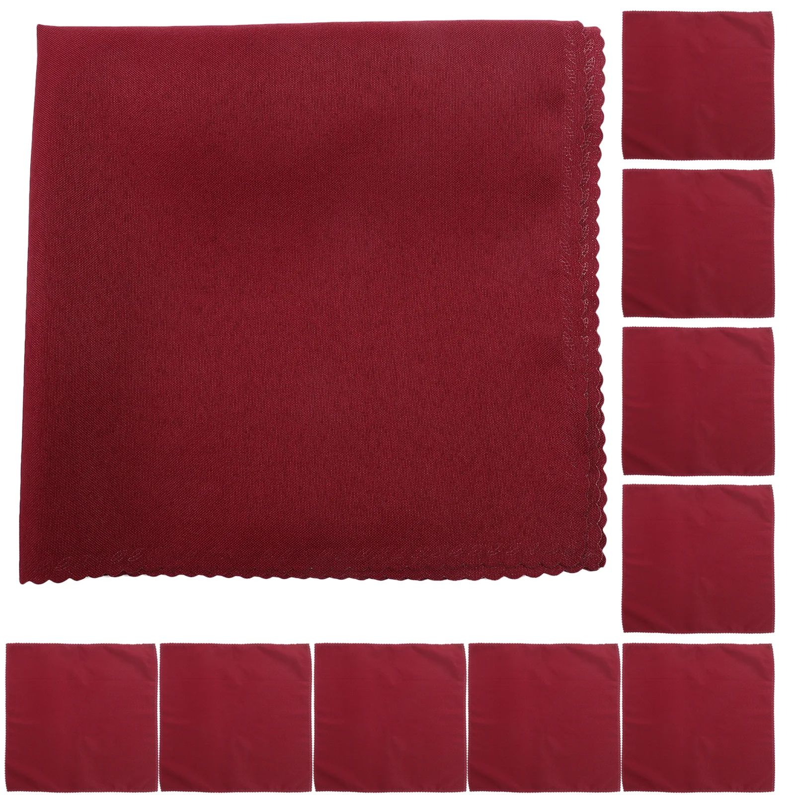 10 قطعة مناديل العشاء ذات اللون النقي قماش البوليستر المنديل طويلة الأمد غير يتقلص قابلة لإعادة الاستخدام لمطعم المقهى #4