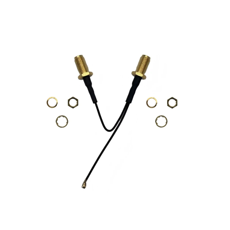 

5PCS IPEX to Dual SMA Inner Hole/Inner Pin Connector Converter Patch Cord for FPV O4 Image Transmission Antenna Pigtail Cable