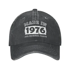 Classic Cotton Made In 1976 Birthday Baseball Cap Women Men Custom Adjustable Unisex Dad Hat Summer