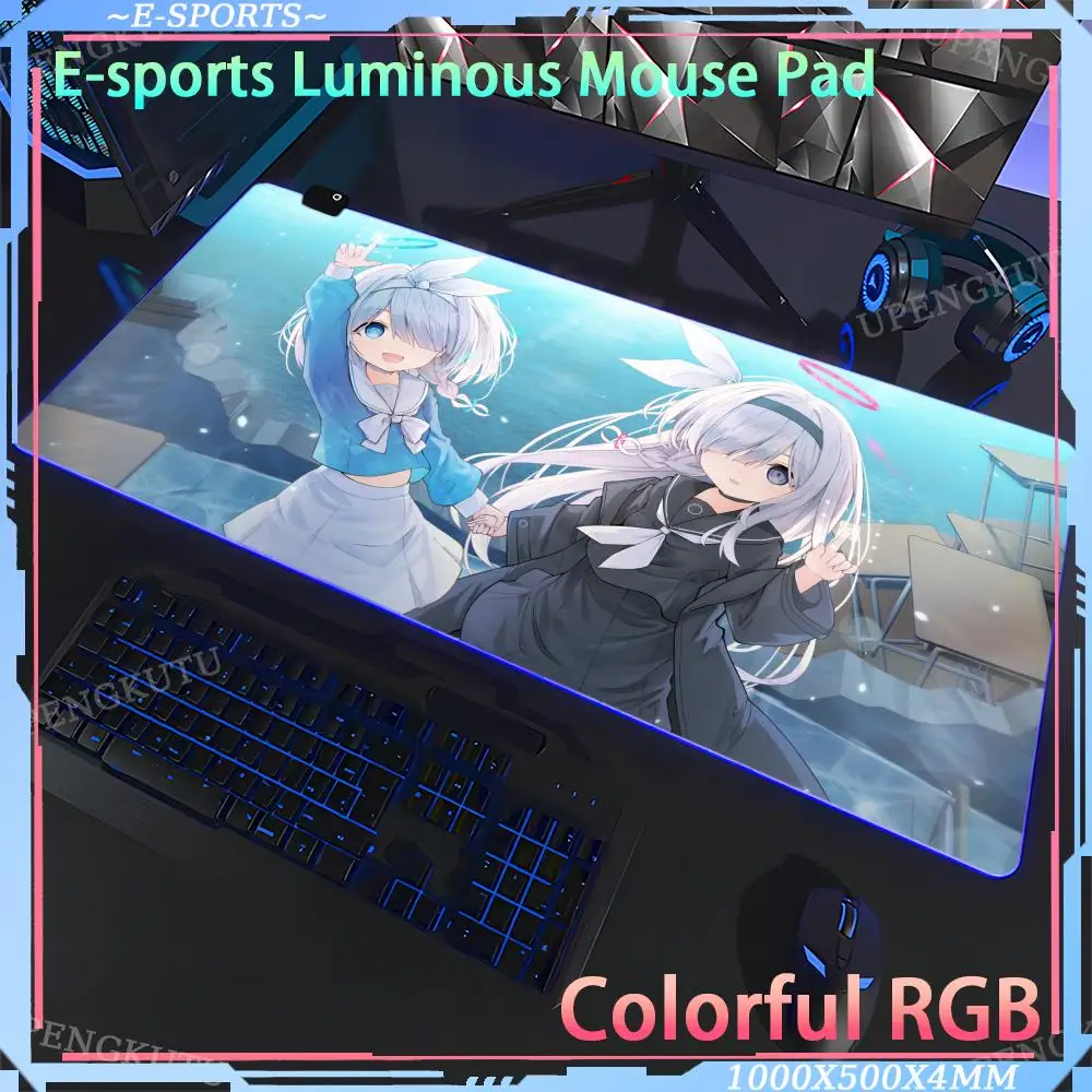 Mouse Pad gaming mouse pad RGB Gaming accessories game B_blue_Archive Computer desk pad mouse Desk pad