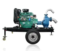 6 inch Mobile Farm garden Irrigation diesel Water Pump Set With self priming water pump and ZH4100D Diesel Engine