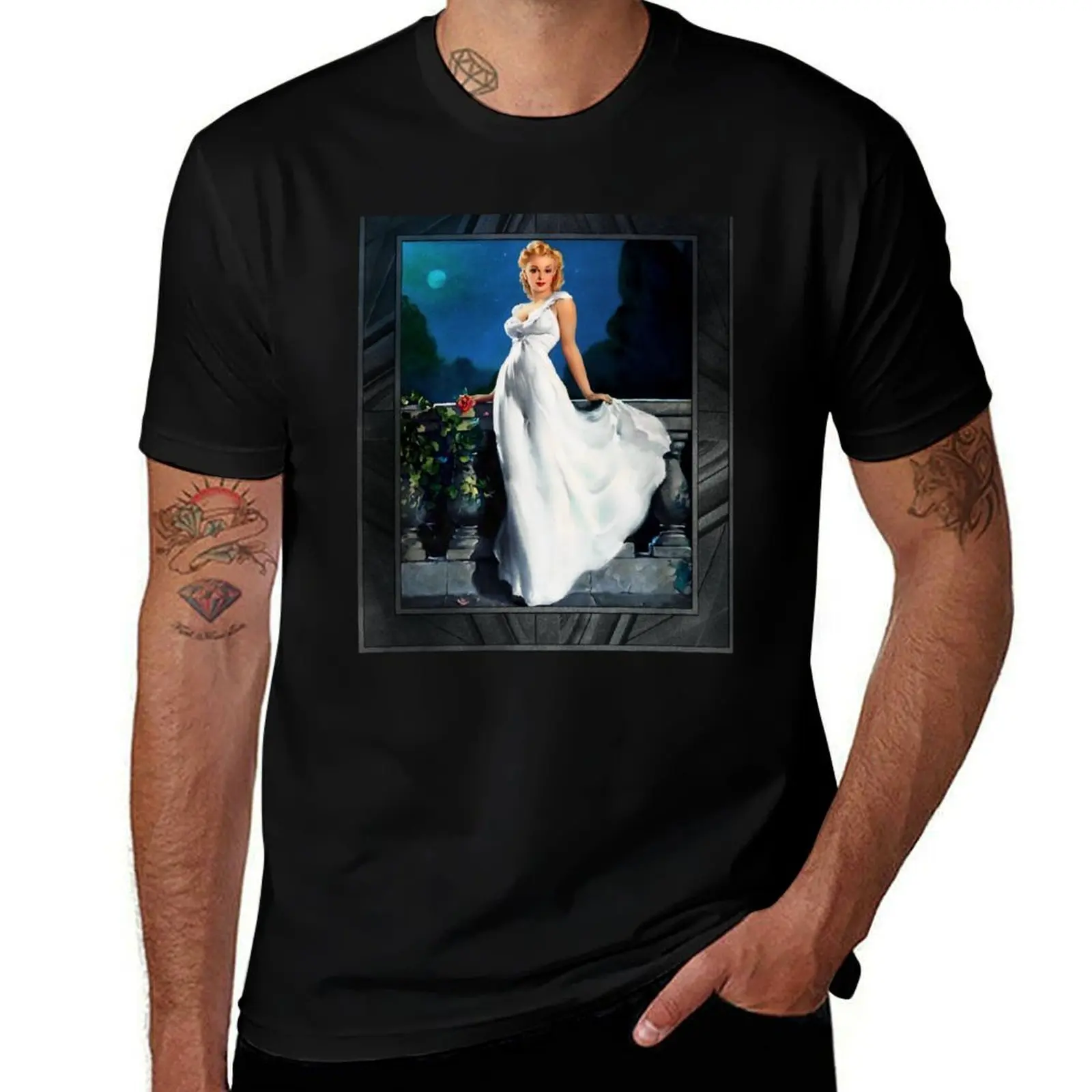 Camiseta Dream Girl de Gil Elvgren Vintage Xzendor7, reproducciones de Old Masters, camiseta transpirable para entrenamiento físico