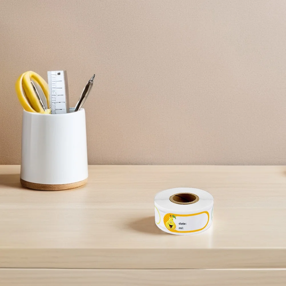 

250Pcs Date Food Labels Stickers Roll Non Adhesive Kitchen Container Organization for Home Restaurant Stickers Food