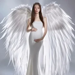 흰색 깃털 날개 할로윈 날개 모델, 캣워크 코스튬 슈퍼 윙스, 나이트 클럽 공연 소품, 할로윈 파티 소품