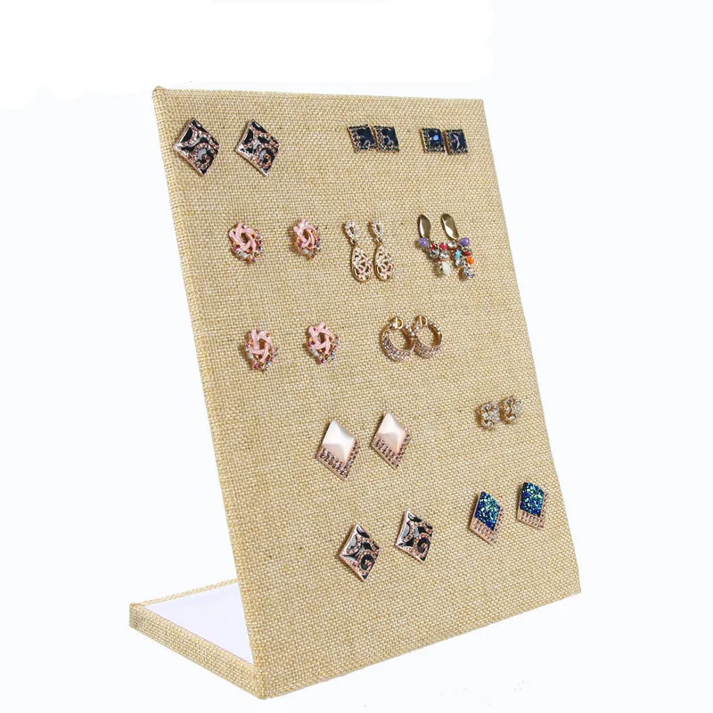 Showcase Rack Jewelry Earring Board Holder Ear Studs Pin Shelf Display Stand