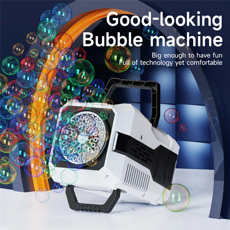 CYGJ-Bubble Machine, Automatic With LED Light For Indoor/Outdoor Water Play Portable Bubble Machine, Party Favors
