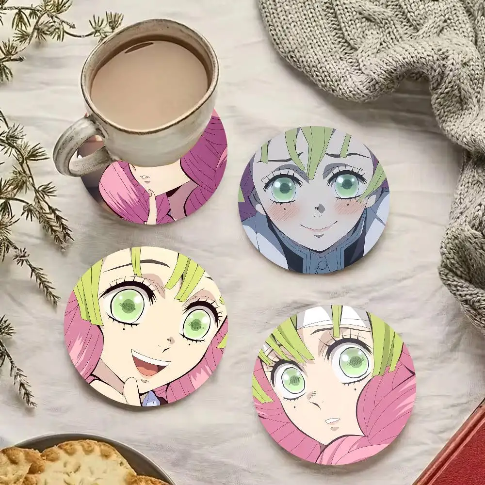 

Anime Kanroji Mitsuri Coaster Non-Slip Heat-Resistant Fun Dining Table Decoration Cafe Restaurant Gifts