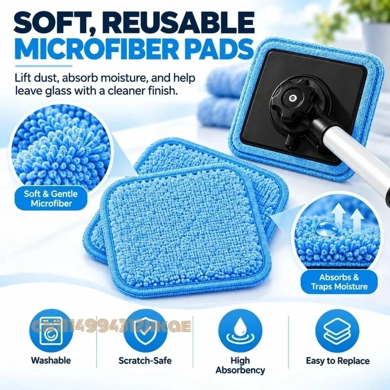 Dual Magnetic Car Windshield Cleaner Double Sided Auto Glass Cleaner Streak-Free Window Cleaning Tool