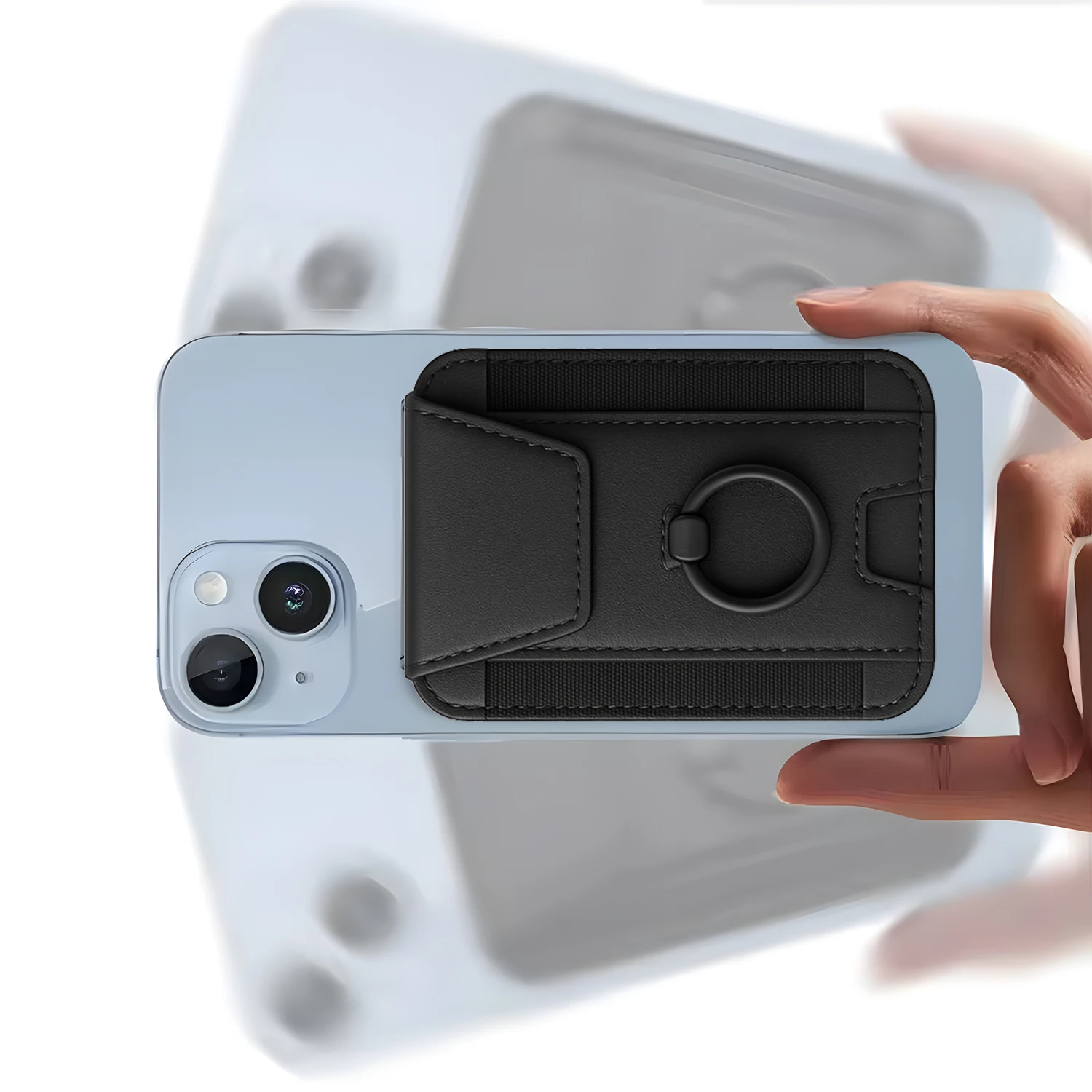 Multifunctional Magnetic Phone Holder Stands Leather Wallet for IPhone 16/15/14/13/12 Pro Max Strong Magnetic Card Holder Wallet