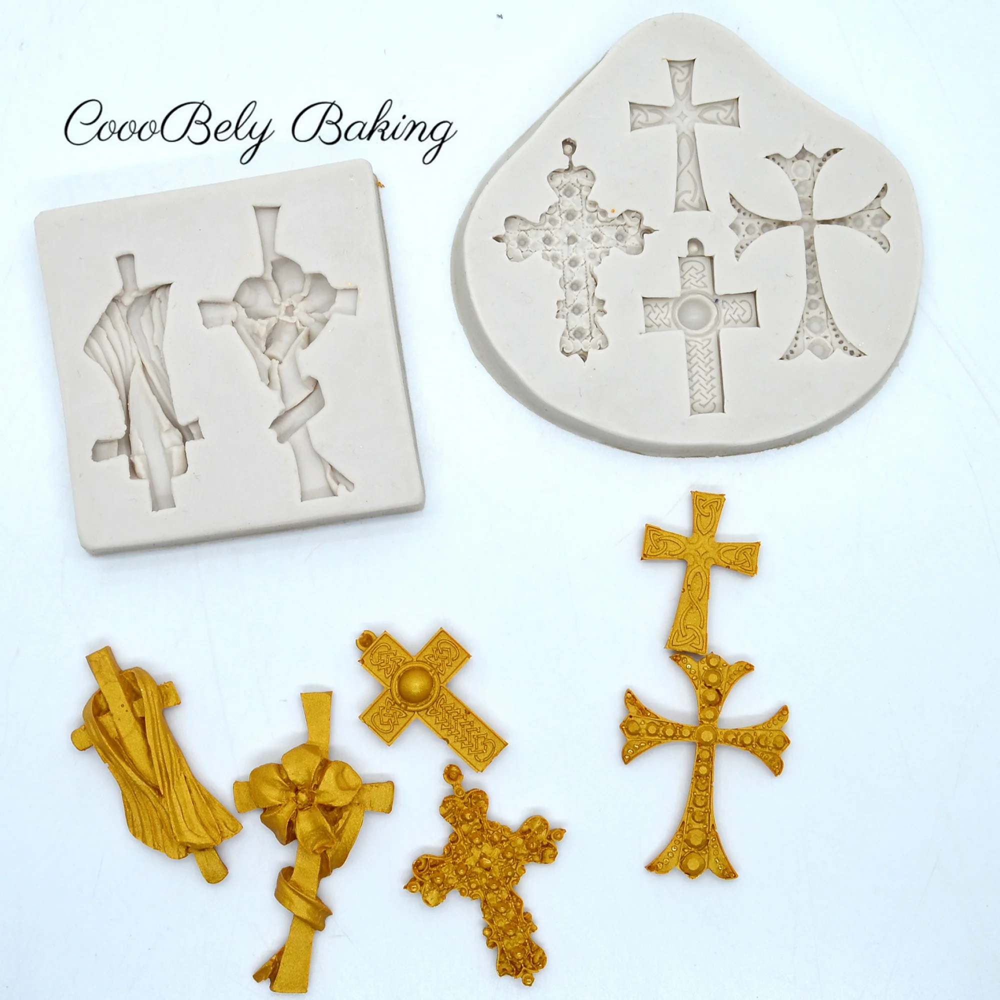 

Cross Silicone Molds For Baking Fondant Mold Cake Decorating Tools Chocolate Moulds Wedding Decoration Mould M389