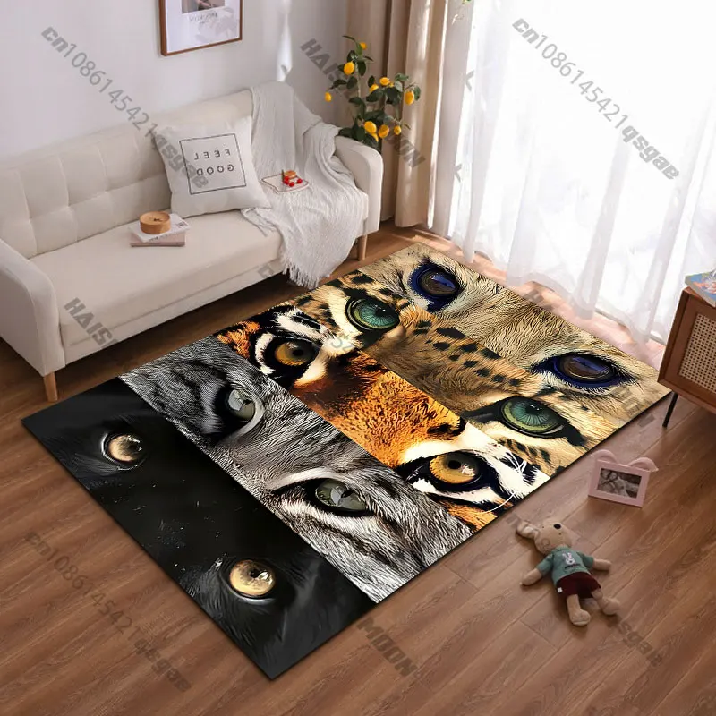 

Animal eyes close up details carpet Yoga living room room decor children's crawling mat doormat area rug games mat