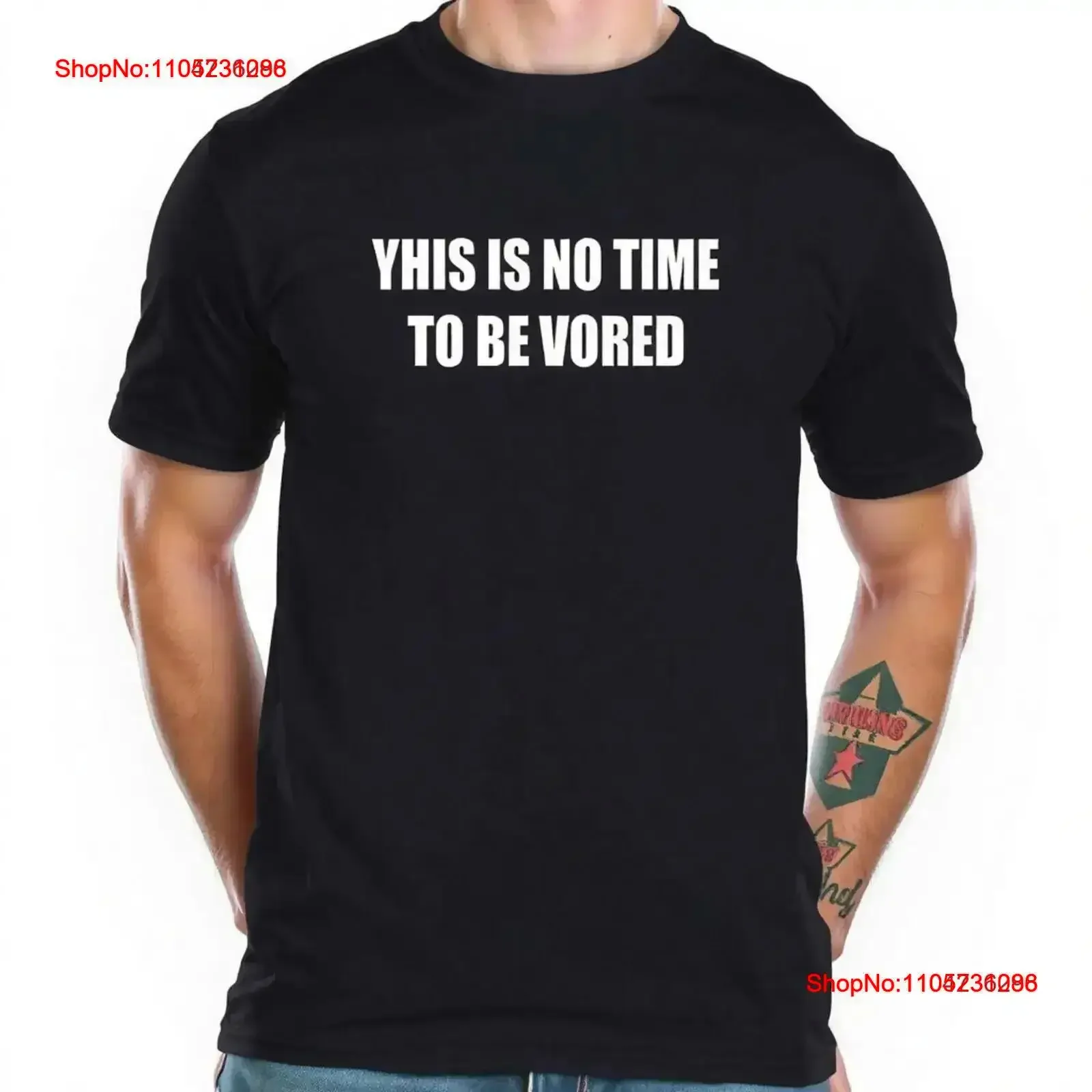 Смелая массивная футболка YHIS IS NO TO BE VOREd Мягкая черная хлопковая винтажная стираная мужская стильная дышащая удобная графика