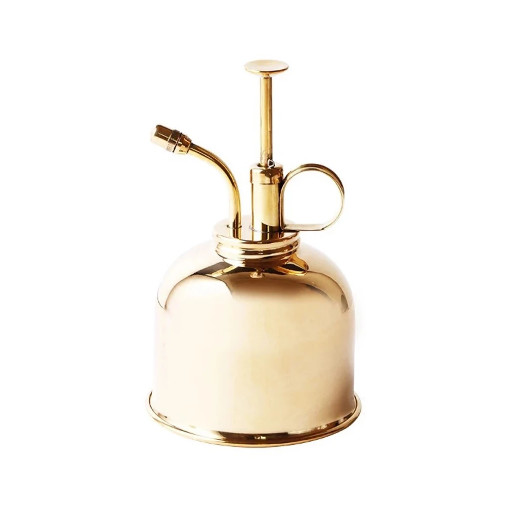 

Retro Brass Plant Mister Spray Bottle Fine Gold Watering Can for Gardening Tropical Plants Sprinkler Stain Resistant Gift Idea