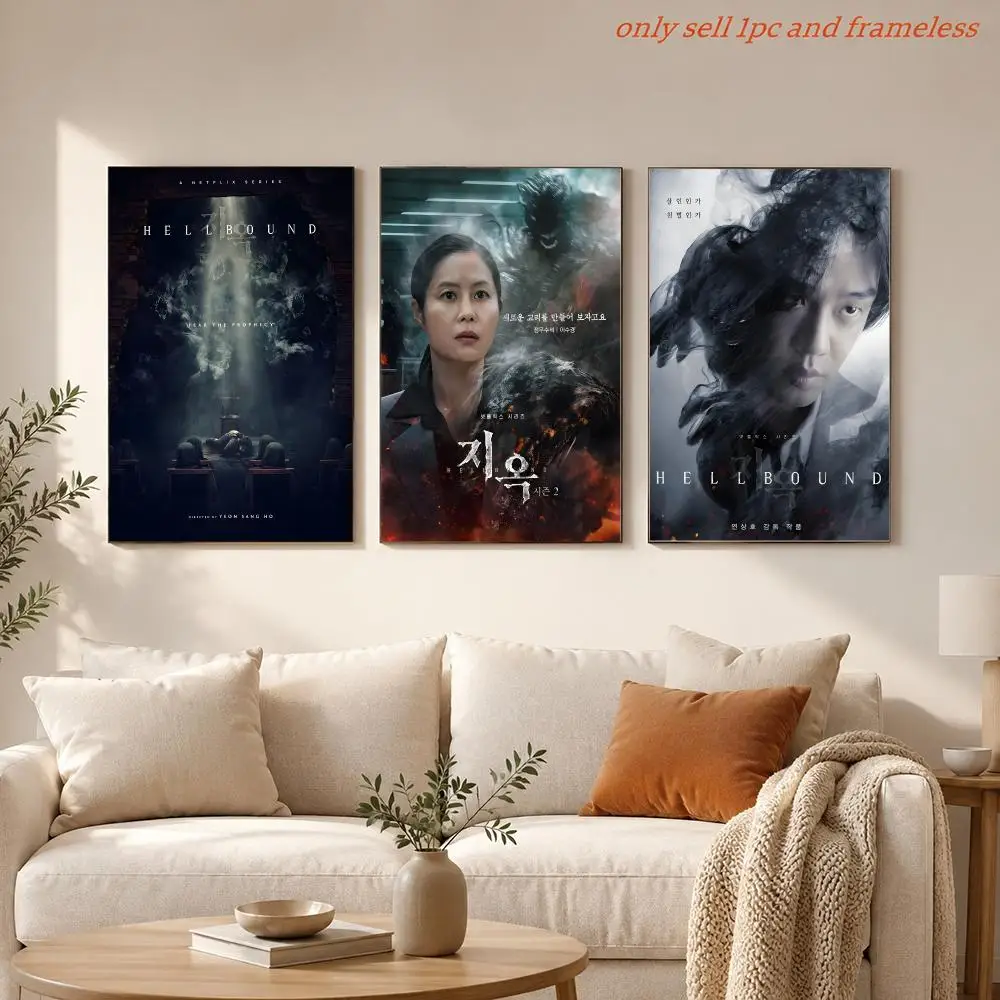 TV Series H-Hellbound Poster Sticky Wall Art Printing Waterproof Home Living Bed Room Aesthetic Decor