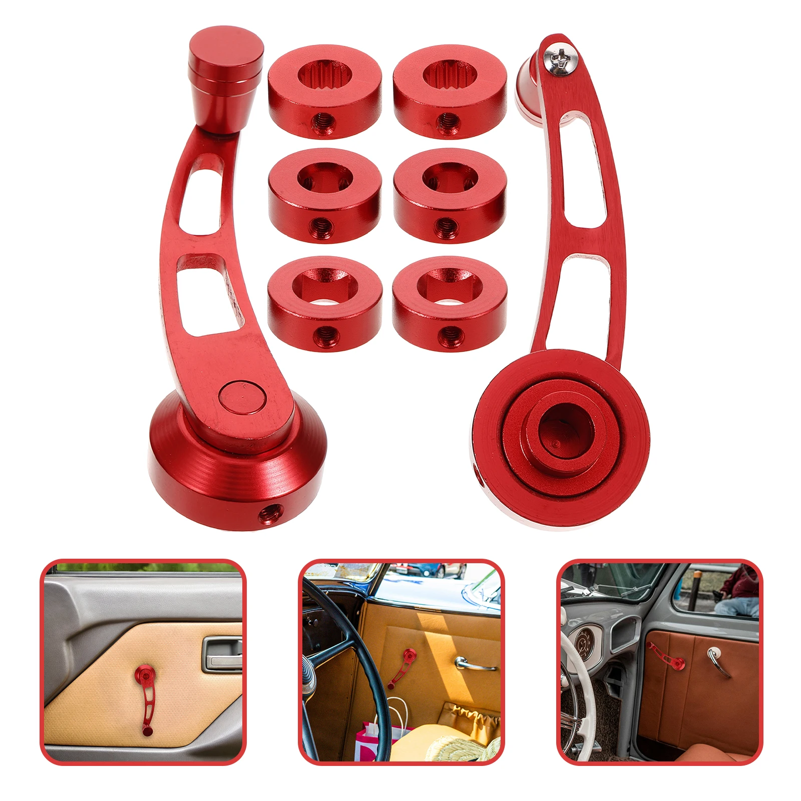 

1 Set Crank Handle Aluminum Alloy Universal Manual Lever Riser For Car Interior Accessories Durable Replacement Handle Auto