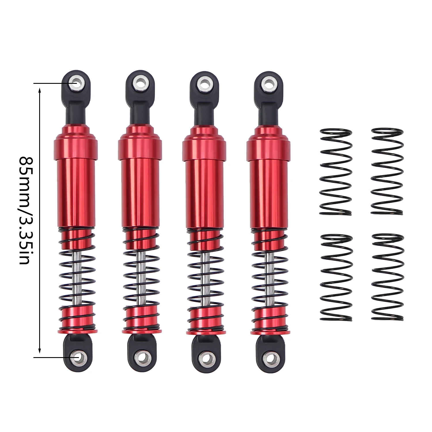 FACSNY Big Bore Shocks aus Metall, 75 85 95 105 115 mm, mit Öl gefüllt, für 1/10 RC Crawler LCG Cheater Rigs SCX10 TRX4 Gamde R1 Comp Builds 7