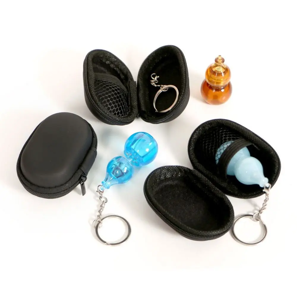 Unique Mini Fingertip Turning Gourd Key Chain Lucky Anti-loss Car Key Ring Exquisite Plastic Bag Pendant Small Gifts