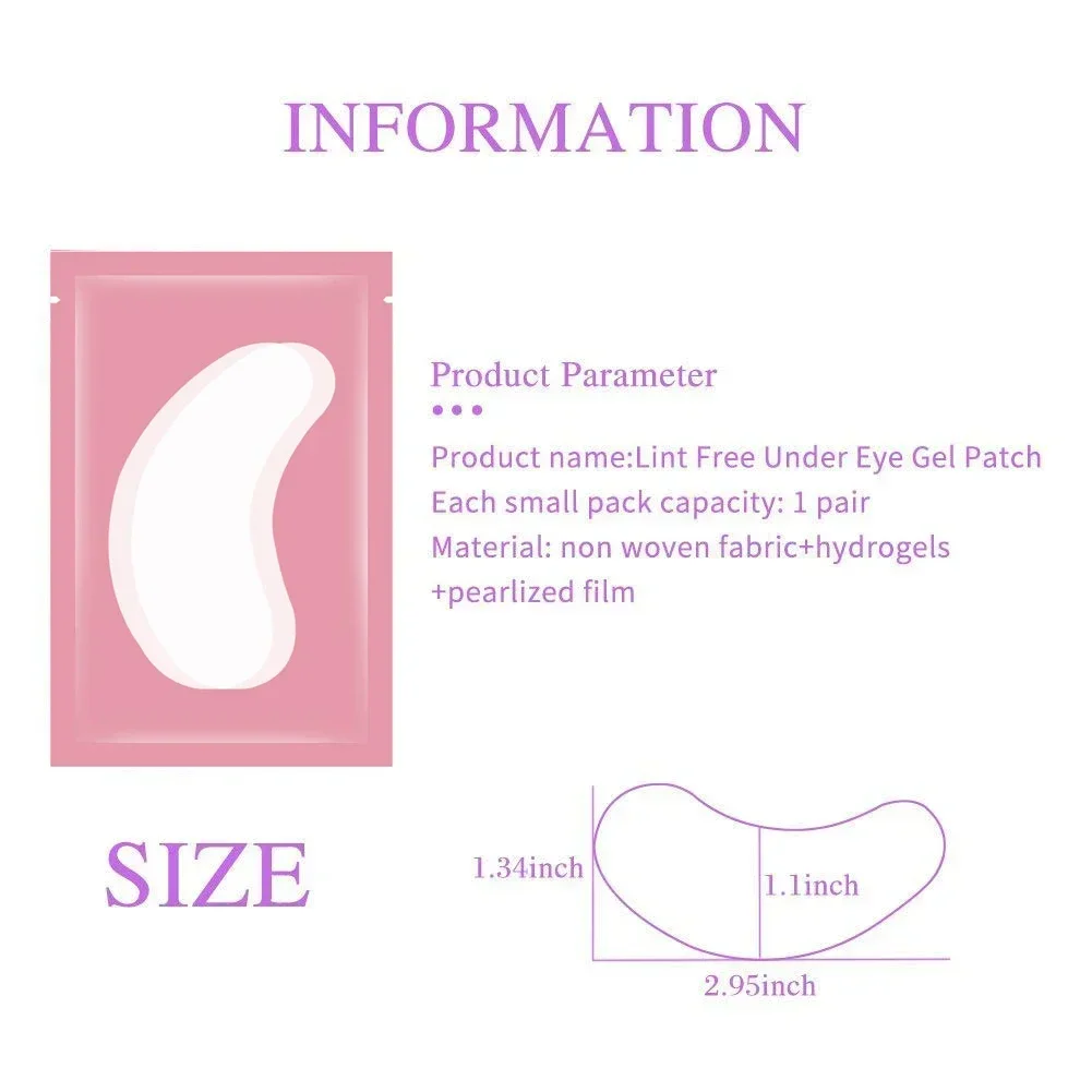 100 Paar Augenpads für Wimpernverlängerung, unter den Wimpern, künstliche Wimpern, Aufkleber, Wimpernverlängerungszubehör, Pads zum Aufbau von Augenlidern – Detail 1