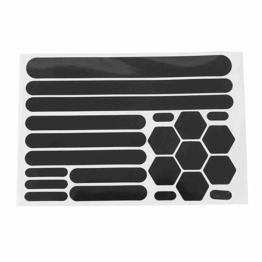 

10 листов водонепроницаемых светоотражающих наклеек для велосипеда, высокая видимость, мягкие, гнущиеся, светоотражающие наклейки для велосипеда, черные, с сильной адгезией