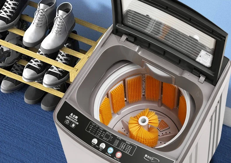 220V Chigo Full Automatic Shoe Cleaning Machine with Blue Light and Wall Brush