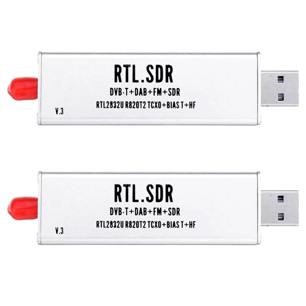 

2X 0,1 МГц-1,7 ГГц TCXO RTL SDR приемник R820T2 USB RTL-SDR Dongle с 0.5Ppm TCXO SMA MJZSEE A300U тестер