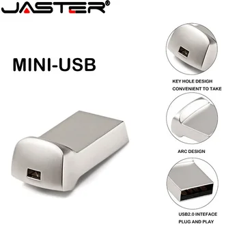 Jaster Mini Metal Usb 2.0 Flash Drives 64Gb Real Capaciteit Memory Stick 32Gb Relatiegeschenk Pen Drive 32Gb 16Gb Draagbare U Disk