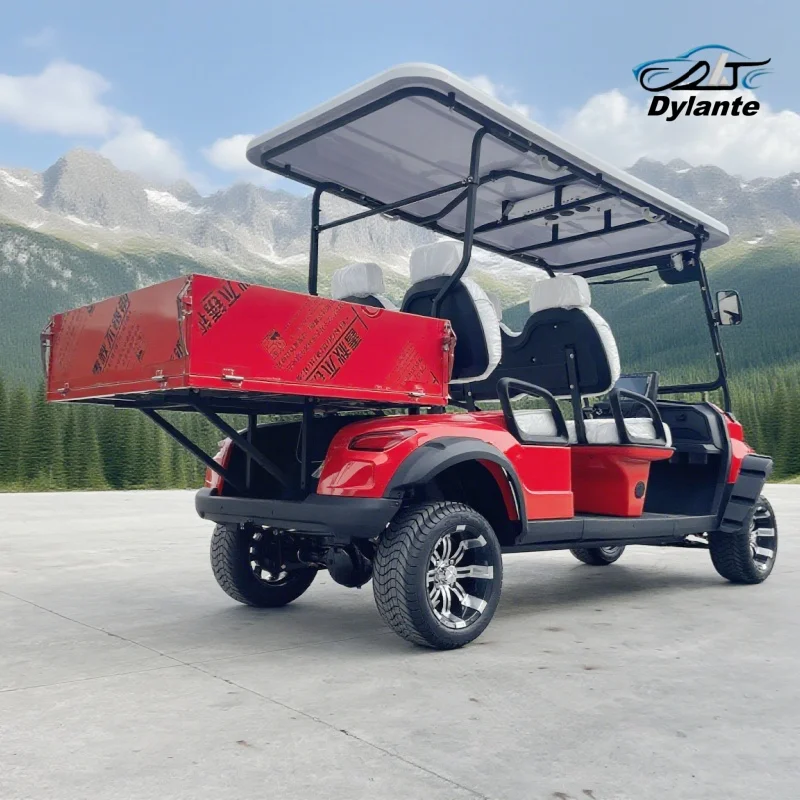 

Best Price Lithium Battery Golf Carts Electric 4 Seater Golf Scooter 5KW Motor Hunting Off Road Golf Carts With Rear Cargo Box