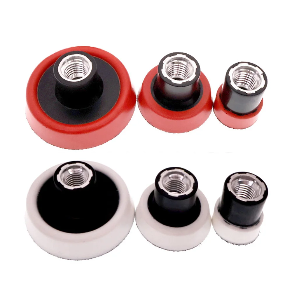 3pcs Polishing Pad Sanding Holder Disc Backing Backer Plate 5/8-11 Thread 1/2/3 Inch Hook&Loop Backing Pads Grinding Tools