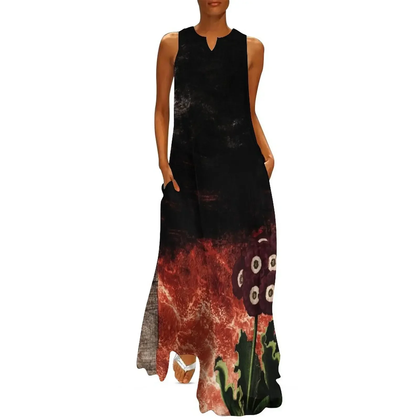 

Fertile flowers in sterile land - Collage and mixed media Long Dress summer women's dress 2025 Dress