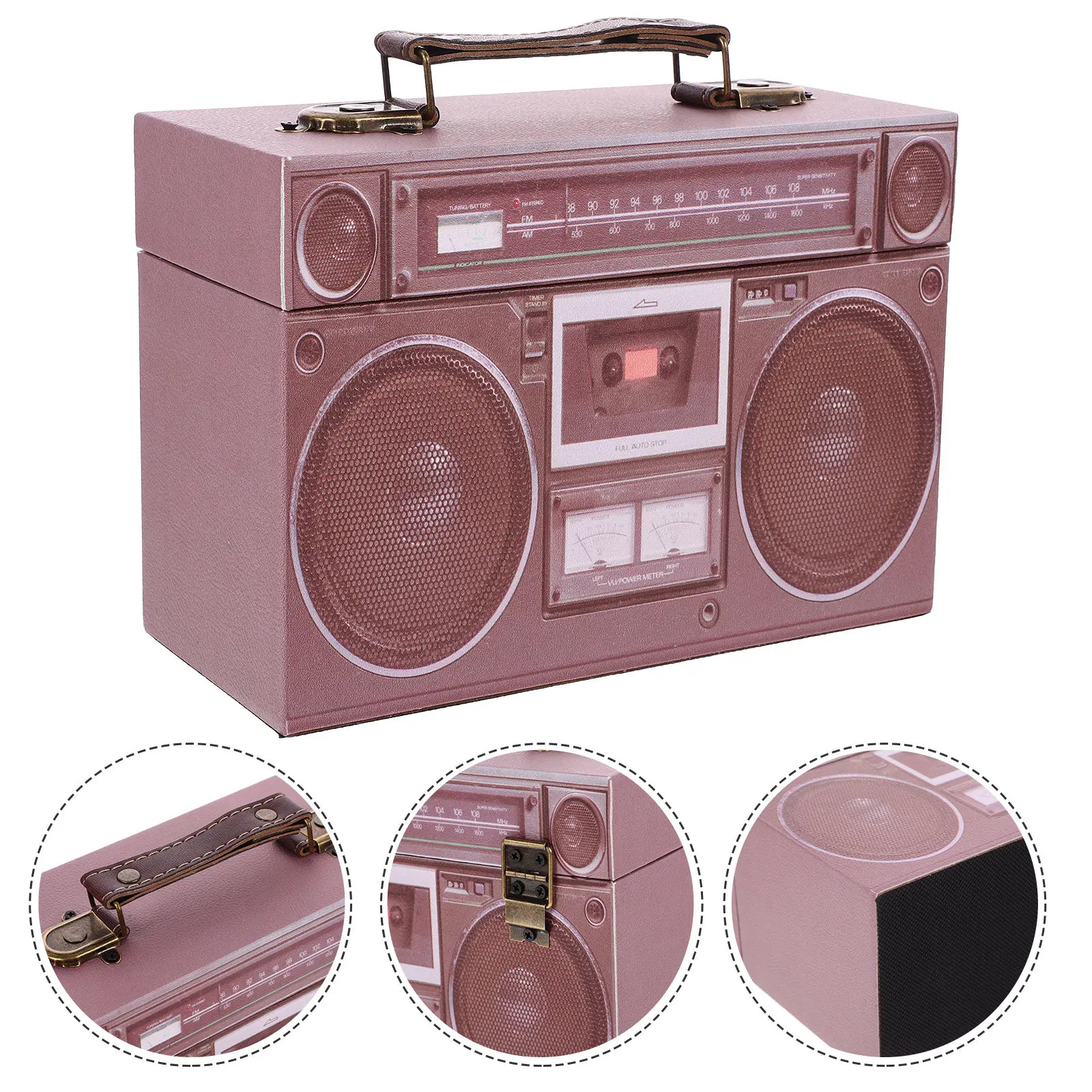 Organizador de Joyas de Madera Vintage, Caja de Almacenamiento Retro de Gran Capacidad, Estuche para Joyas de Escritorio, Organizador Multifuncional para Artículos Pequeños