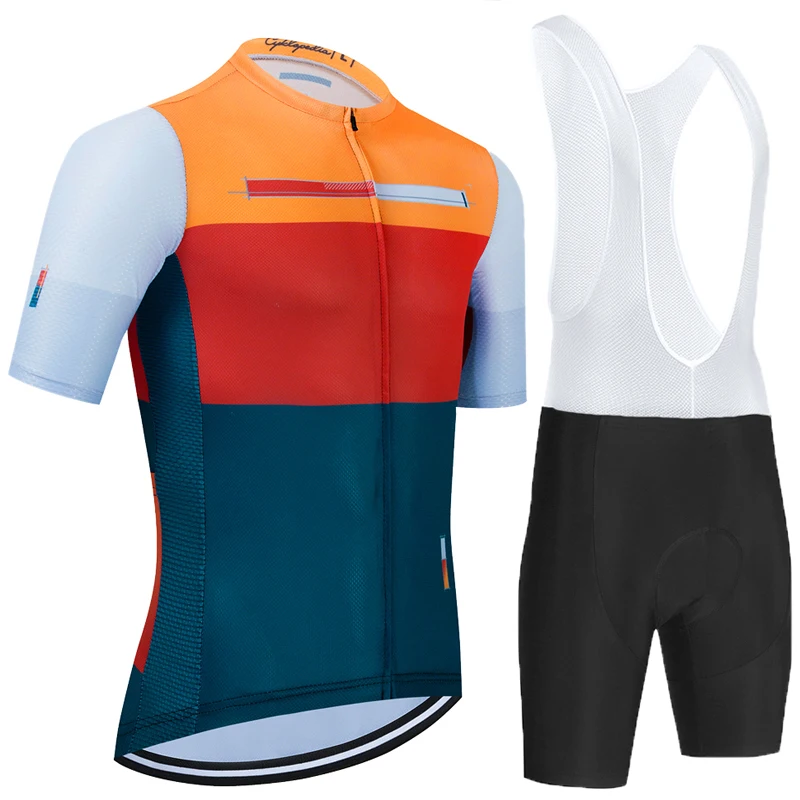 2024 New Summer Cycling Wear Short Sleeve Set Quick Drying Breathable Sweatshirt Cycling Shorts Mountain Bike Cycling Equipment