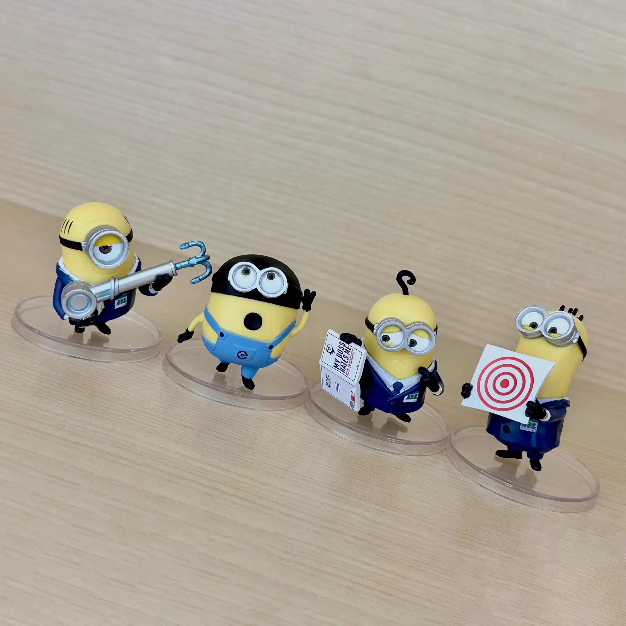 TOMY Genuine 4Pcs Gashapon Mel Tim ILLUMINATION'S MINIONS Toys For Kids Gift Collectible Model Ornaments