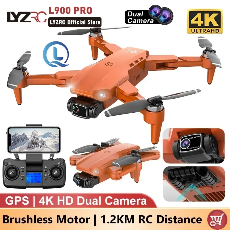

LYZRC L900 PRO GPS Дрон WIFI Аэрофотосъемка Самолет 4K Профессиональная HD Двойная камера 5G Бесщеточный складной квадрокоптер RC Дрон