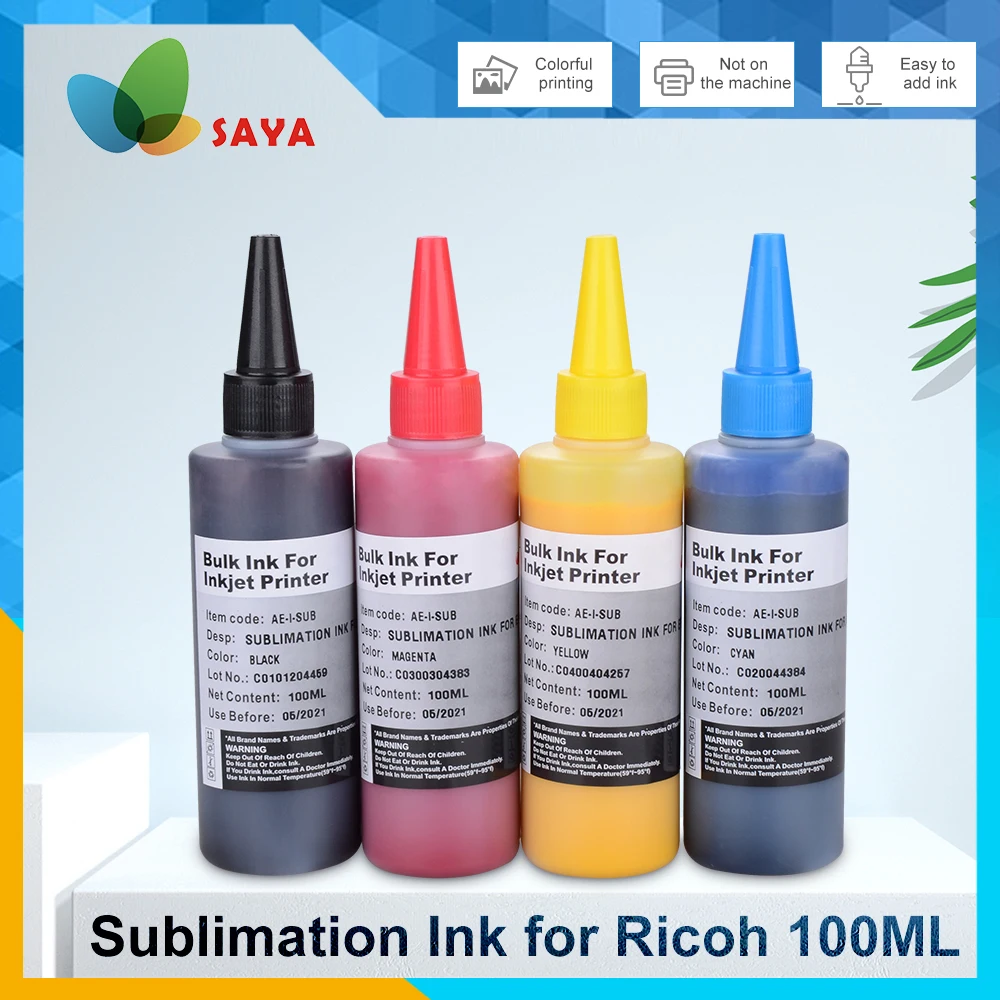 100ml Sublimation Ink For Ricoh GC41 Ink for Ricoh SG2100N SG3100 SG3100SNW SG3110DNW SG3110DN SG3110SFNW Heat Transfer Ink