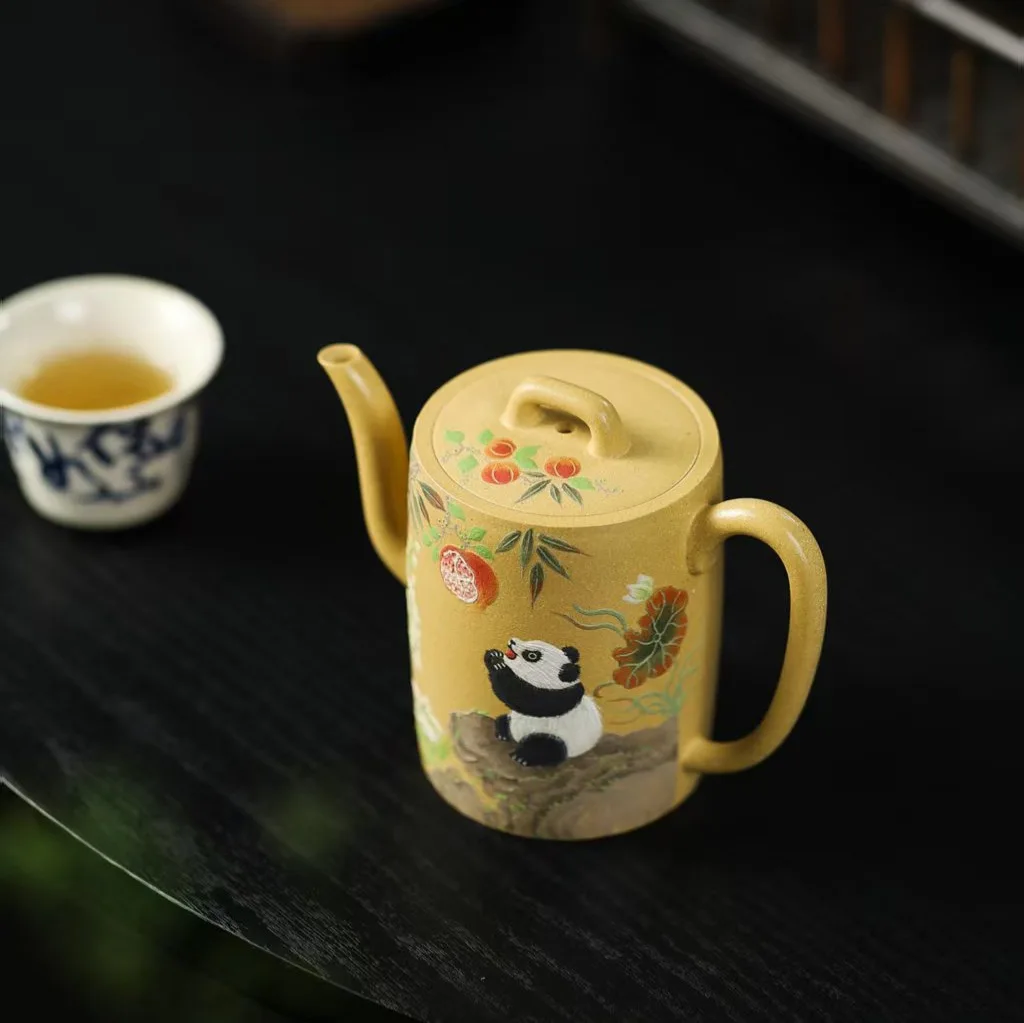 High Quality Real Yixing Jasaho Zisha Clay Teapot Boutique Modeling Painted Hanwa Segment Mud Tea Set