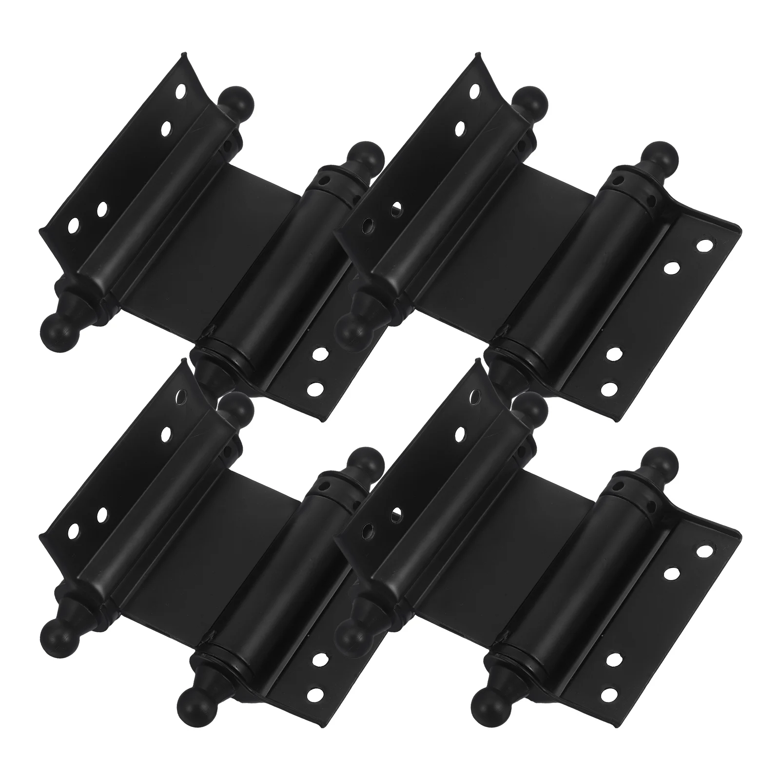 

4 Pcs Automatic Closing Hinge 3 Inch Double Spring Stainless Steel Door Hinges Cabinet Gate Adjustable Angle Furniture Hardware