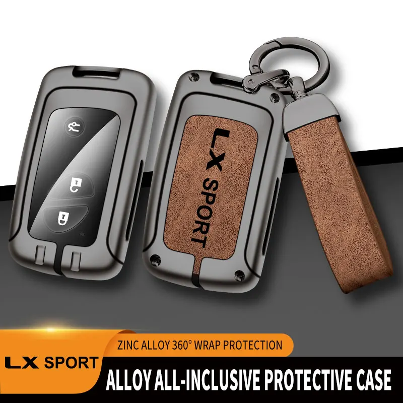 Zinc Alloy Car Key Case For Lexus LX Remote Control Protector LX570 LX600 LX500d F SPORT For Lexus Key Cover Car Accessories