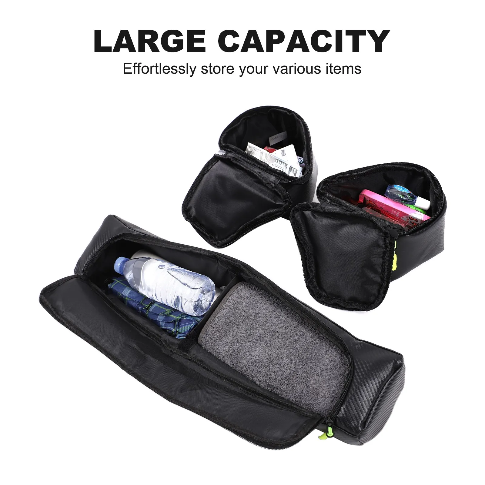 حقيبة تخزين لوحة قيادة السيارة من الحبوب الكربونية لسيارة لاند روفر ديفندر 90 110 130 2020-2025 حقيبة تنظيم متعددة الأغراض #2