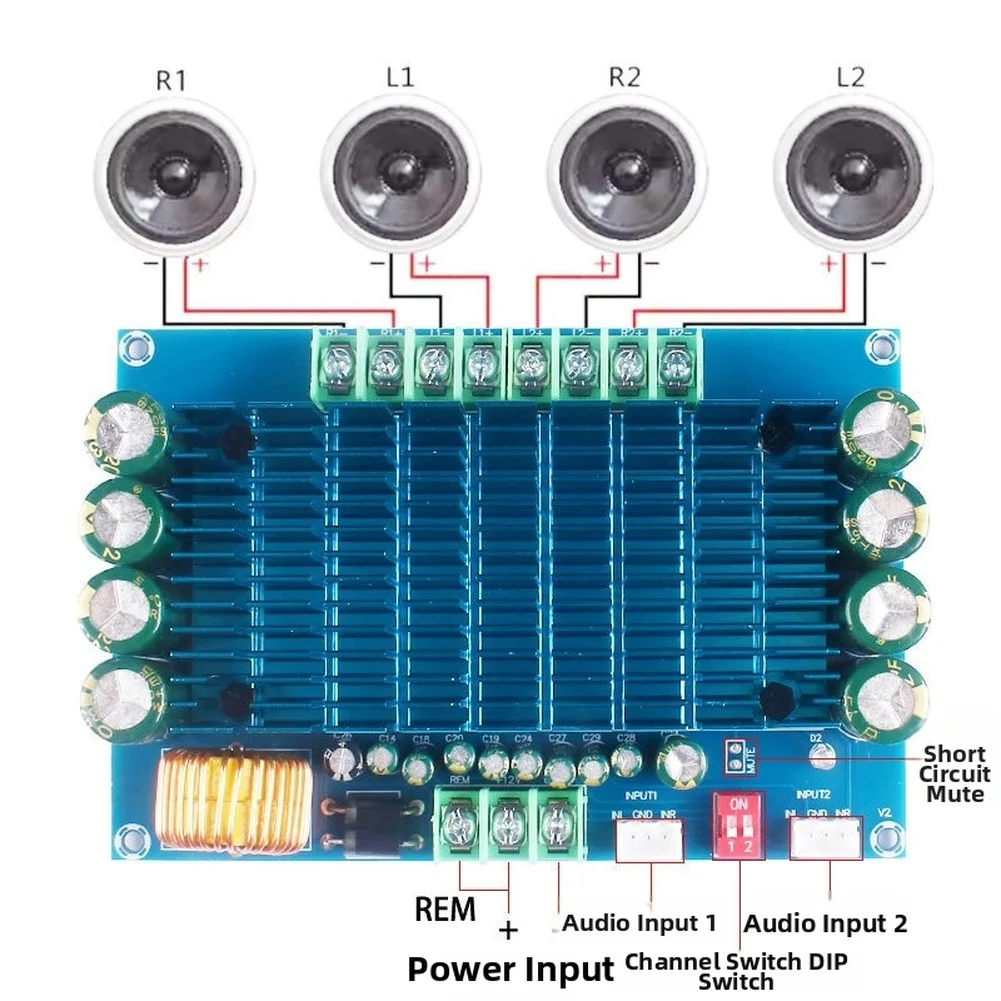 

1 шт. 010985 Аудиоплата TDA7850, двух/четырехканальная, 4*50 Вт, автомобильная аудиоплата, 12 В постоянного тока, высокомощные комплекты аксессуаров для аудиосистем