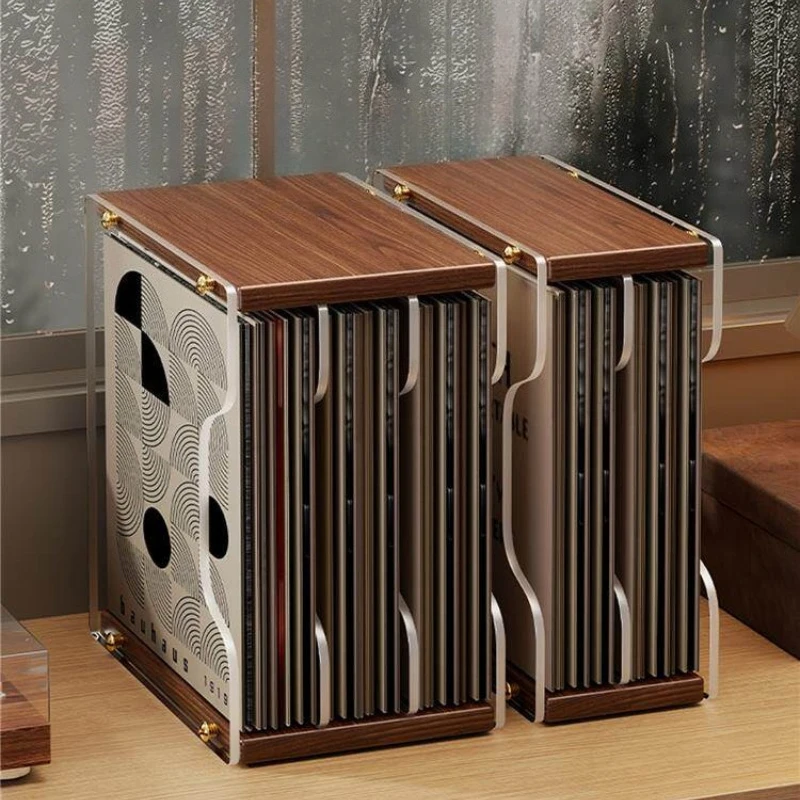 Large Size Vinyl Acrylic Display Stand Record Storage Shelf CD Storage Box Desktop Grid Disc LockerRecord Cube Storage