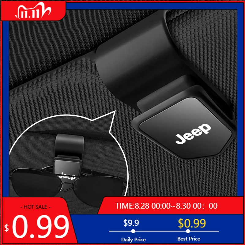 

Cup Holders Car Interior Sun Visor Glasses Holder Sunglasses Case Eyeglasses Clip For Jeep Grand Cherokee Wrangler JK Renegade A
