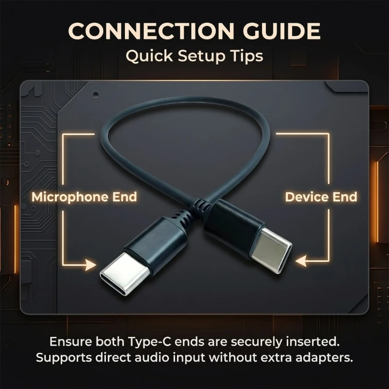 Nearby Device Type C Cable, Type C to Type C Short Cord With Straight End Pieces, 30 11.8 in Length for Close Device D2RC