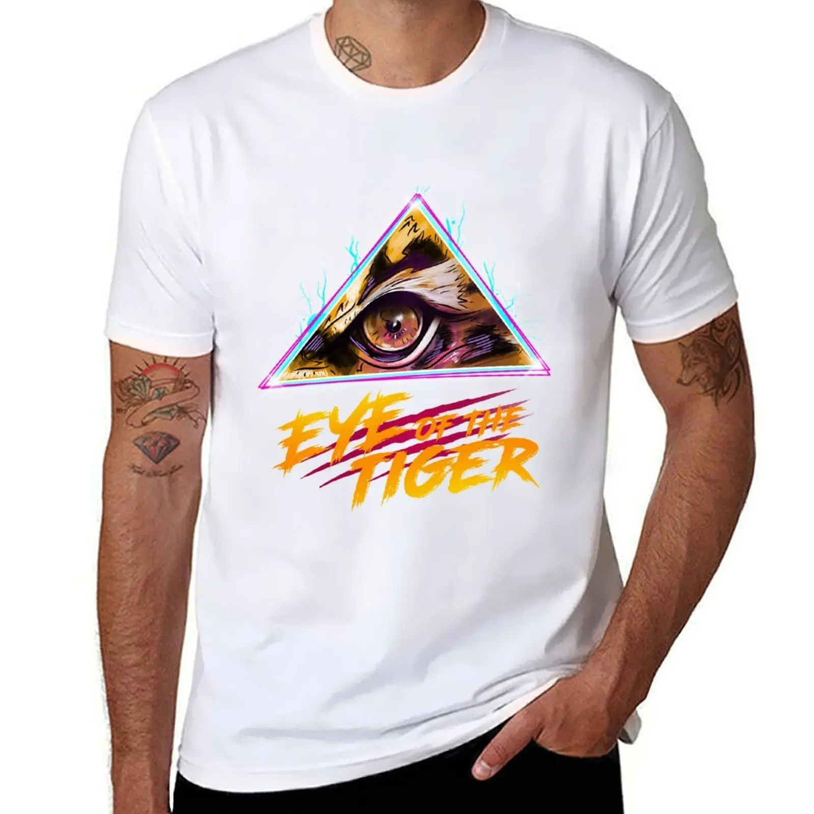 

Eye of The Tiger T-Shirt t shirts for man cotton funny man t shirt summer T-Shirt