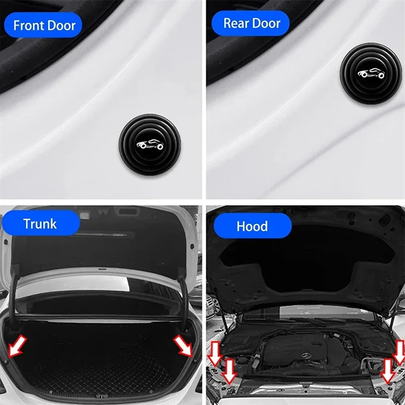 10-20 stücke Auto Tür Silikon Anti Shock Pad Universal Stamm Schalldämmung Verdickung Kissen Aufkleber Anti Scratch dichtungen – Detail 2