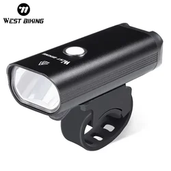 WEST BIKING Bicycle Light LED USB Rechargeable Bike Front Lamp 3 Modes Headlamp Safety Rainproof Flashlight Cycling Accessories