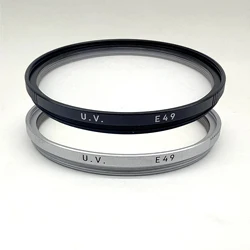 Light Lens Lab UV E49 49mm Black/Sliver Chrome For Leica Camera