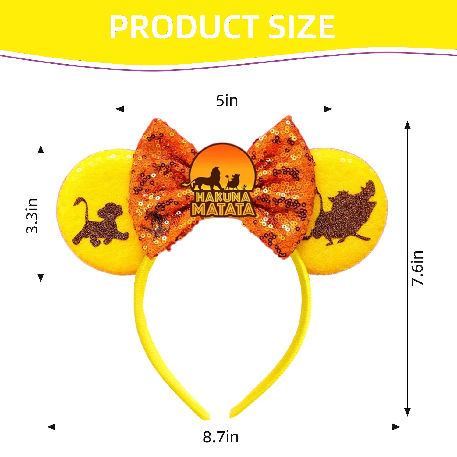 Anime The Lion King Mickey Mouse Hairbands Girls Carnival Bow Headbands Baby Cosplay Boar Pumbaa Ears Hair Accessories Children\'