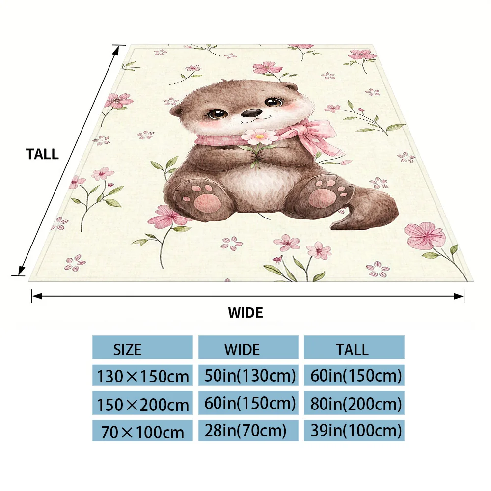 Fluffy Otter Nap Blanket,Flannel Blanket,Suitable For Sofas,Beds,Cars,Rooms,Offices,Camping,Exquisite Gift Blankets