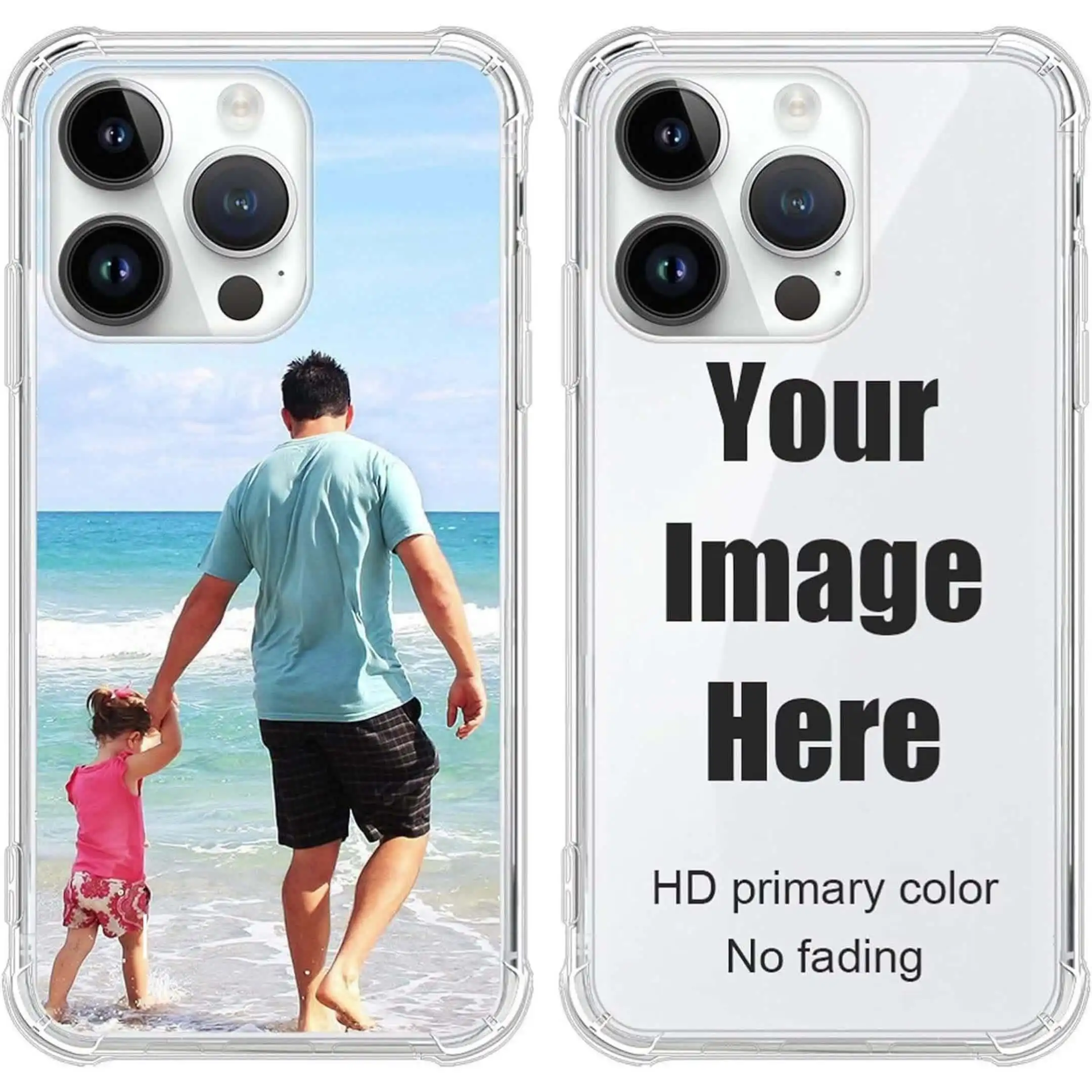 DIY Family Photo Customized Shockproof Case For iPhone16 16e 15 14 13 12 11Pro Max Mini SE 2020 2022 XS XR 6s 7 8 Plus TPU cover - náhled 6